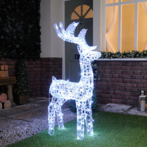 Festive 115cm Outdoor Reindeer Figure 160 White LEDs - P042007