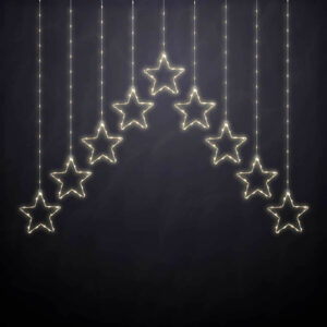 Festive 120cm x 120cm Star Curtain Light Warm White - P043873