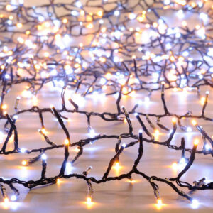 Festive Indoor & Outdoor 11m  Multifunction Cluster Lights 760 White & Warm White LEDs - P044631