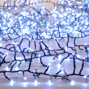 Festive Indoor & Outdoor 14.5m  Multifunction Cluster Lights 1000 Cool White LEDs - P044633