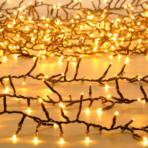 Festive Indoor & Outdoor 14.5m  Multifunction Cluster Lights 1000 Warm White LEDs - P044634