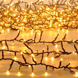 Festive Indoor & Outdoor 30m  Multifunction Cluster Lights 2000 Warm White LEDs - P044640