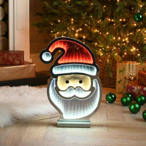 Festive 40cm Santa Face Infinity Light - P045352