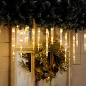 Festive Indoor & Outdoor 24 Colour Changing Icicle Lights Warm White to Cool White - P045360