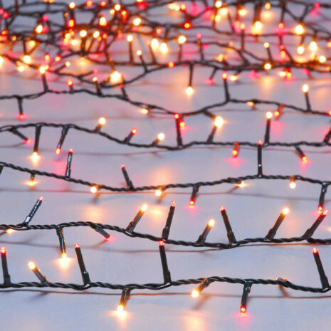 Festive 24.9m Indoor & Outdoor Sparkle Light String Lights 1000 Red & Warm White LEDs - P046577