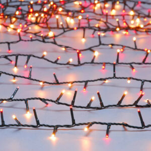 Festive 49.9m Indoor & Outdoor Sparkle Light String Lights 2000 Red & Warm White LEDs - P046579