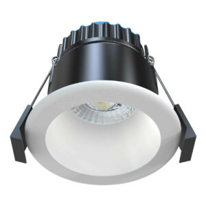 Spa JENN LED Anti-Glare Fire Rated Downlight 8W Dimmable 4-Colour CCT 60° White - SPA-41112-BLK/WHT