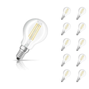 Ledvance Golfball LED Light Bulb E14 4.8W (40W Eqv) Warm White 10-Pack - AC32335