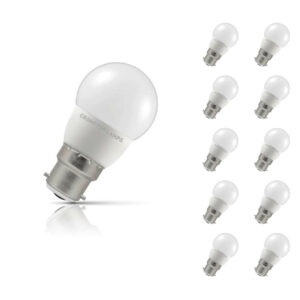 Crompton Golfball LED Light Bulb B22 5.5W (40W Eqv) Cool White 10-Pack - 9349