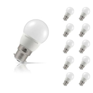 Crompton Golfball LED Light Bulb B22 5.5W (40W Eqv) Daylight 10-Pack - 9370