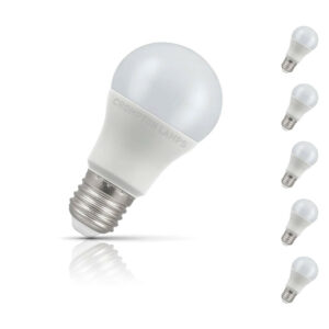 Crompton GLS LED Light Bulb E27 5.5W (40W Eqv) Warm White 5-Pack Opal - 11700