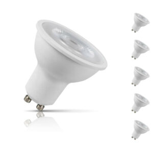 Crompton Lamps LED GU10 Bulbs 5W (5 Pack) Warm White 38° (50W Eqv) - 11229