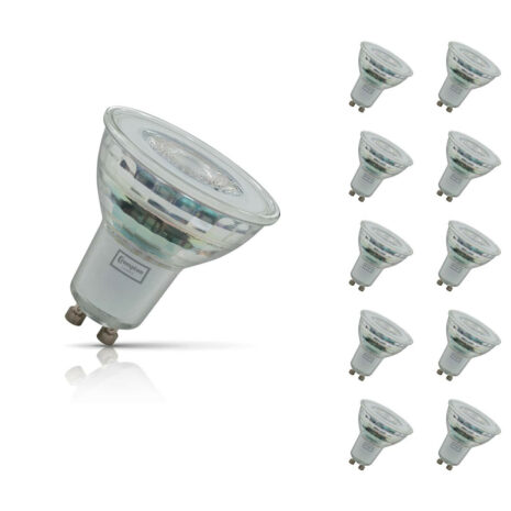Crompton Lamps LED GU10 Bulbs 4W Dimmable (10 Pack) Cool White (50W Eqv) - 6119