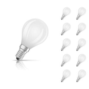 Ledvance Golfball LED Light Bulb E14 5.5W (60W Eqv) Warm White 10-Pack - AC45152