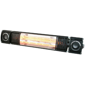 Zink Radiant Flint 2000W Wall Mounted Patio Heater with Bluetooth Speaker - ZR-37444-BLK