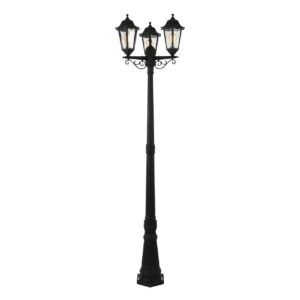 Coast Bianca Triple Head Post Lantern Black - CZ-25149-BLK