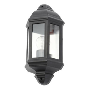 Coast Athena Half Wall Lantern Black - CZ-31748-BLK