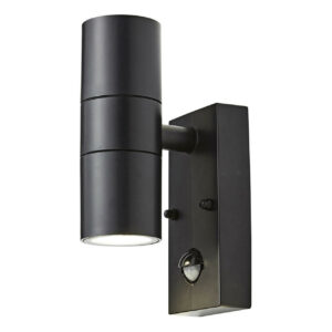 Coast Neso Up and Down Wall Light with PIR Sensor Black - CZ-31744-BLK