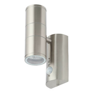 Coast Islay Up and Down Wall Light with PIR Sensor Stainless Steel - CZ-29319-SST