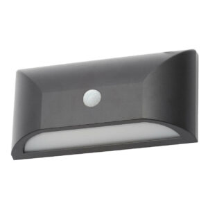 Coast Poole 5W LED Up or Down Wall Light with PIR Sensor Black - CZ-31747-BLK