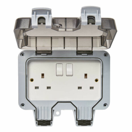 Zink 2 Gang IP66 13A Socket - ZN-38863