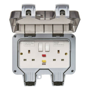 Zink 2 Gang IP66 RCD 13A Socket - ZN-38864