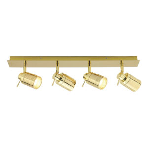 Spa Scorpius 4-Light Flush Light Bar Spotlight Brass - SPA-22560-BRS