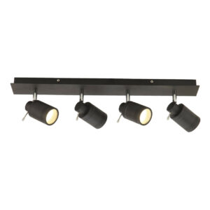 Spa Scorpius 4-Light Flush Light Bar Spotlight Matt Black - SPA-22560-MBLK