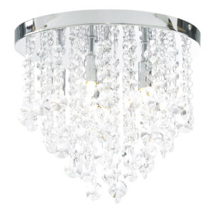 Spa Celeste 6-Light Flush Ceiling Light Crystal Glass and Chrome - SPA-24870-CHR