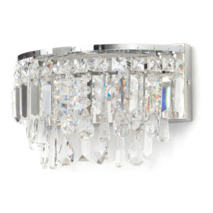 Spa Pro Bresna Wall Light Crystal Glass and Chrome - SP-25203-CHR