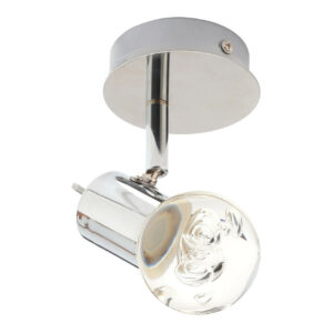 Spa Bubble LED Single Ceiling Spotlight 5W Warm White Bubble Effect and Chrome - SPA-30781-CHR