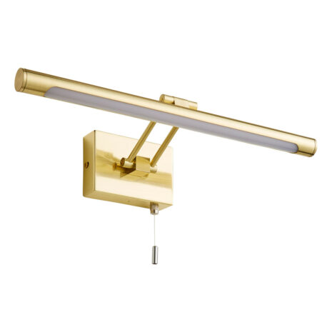 Spa Chai LED Picture/Mirror Light 8W with Pull Switch Warm White Satin Brass - SPA-30993-SBRS