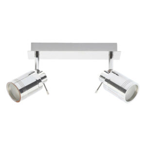 Spa Scorpius 2-Light Flush Light Bar Spotlight Chrome - SPA-31292-CHR