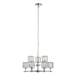 Spa Pegasi 9-Light Chandelier Crystal Glass and Chrome - SPA-33929-CHR