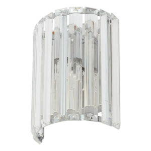 Spa Pegasi Shield Wall Light Crystal Glass and Chrome - SPA-33931-CHR