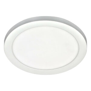 Spa 217mm Tauri LED Flush Ceiling Light 18W Tri-Colour CCT Opal and White - SPA-34009-WHT