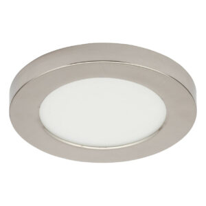 Spa 139mm Tauri LED Flush Ceiling Light Ring Satin Nickel - SPA-34010-SNIC