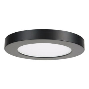 Spa 139mm Tauri LED Flush Ceiling Light Ring Satin Black - SPA-35711