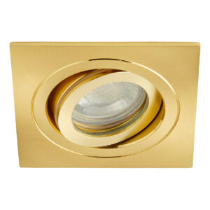 Spa Cali Square Tiltable Downlight Satin Brass - SPA-35723