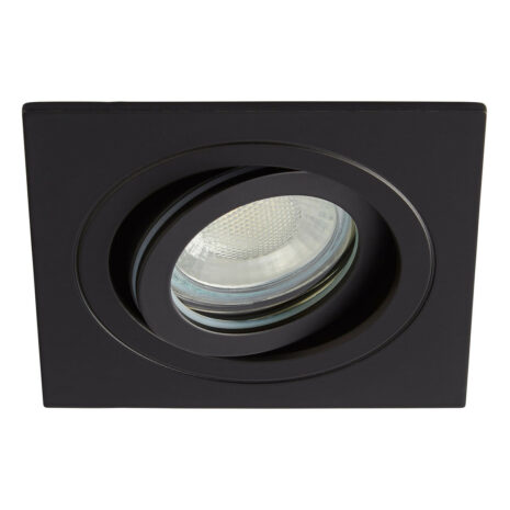 Spa Cali Square Tiltable Downlight Matt Black - SPA-35725