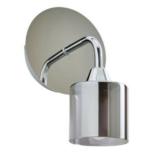 Spa Patras Single Wall Light Smoke Glass and Chrome - SPA-35811-CHR