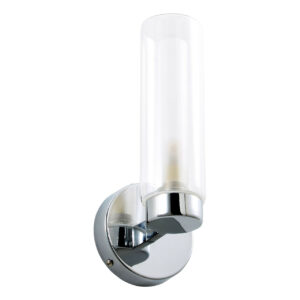 Spa Sparti Tubular Wall Light Clear Glass and Chrome - SPA-35843-CHR