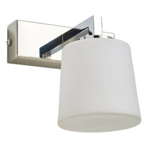 Spa Parga 1-Light Wall Light Opal Glass and Chrome - SPA-38574-CHR