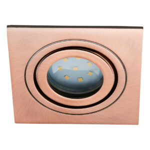 Spa Cali Square Tiltable Downlight Brushed Copper - SPA-38577-BRCOP