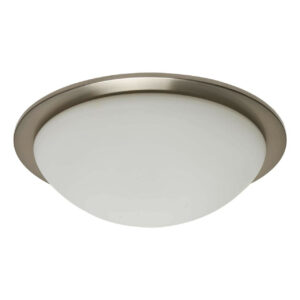 Spa OPIE 12W LED Flush Ceiling Light Cool White Satin Nickel - SPA-41694-SNIC