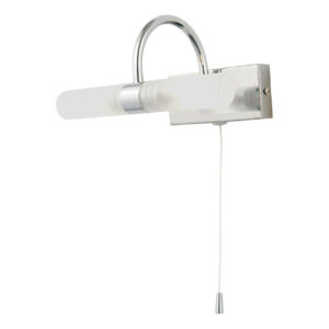 Spa Corvus 2-Light Picture/Mirror Light with Pull Switch Opal Glass and Chrome - SPA-6888.014