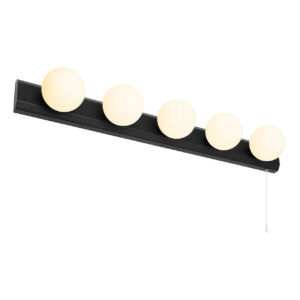 Spa Ara Hollywood Vanity Light Bar with Pull Switch Matt Black - SPA-PR13145-MBLK