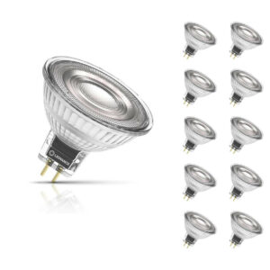 Ledvance LED MR16 Bulbs 5W GU5.3 12V Performance Class (10 Pack) Warm White - AC45743