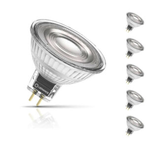 Ledvance LED MR16 Bulbs 5W GU5.3 12V Performance Class (5 Pack) Warm White - AC45743