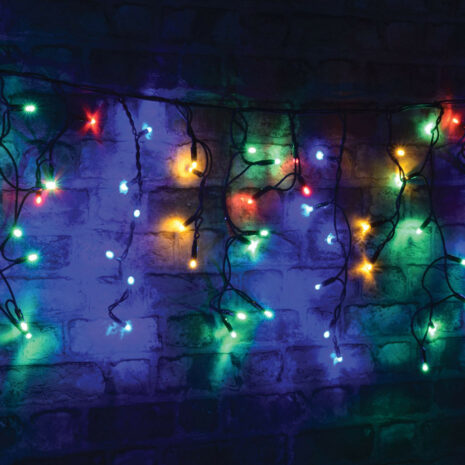 Lyyt-Connect 2m 100 Multi-Coloured LED Connectable Outdoor Icicle Lights - 155.446UK